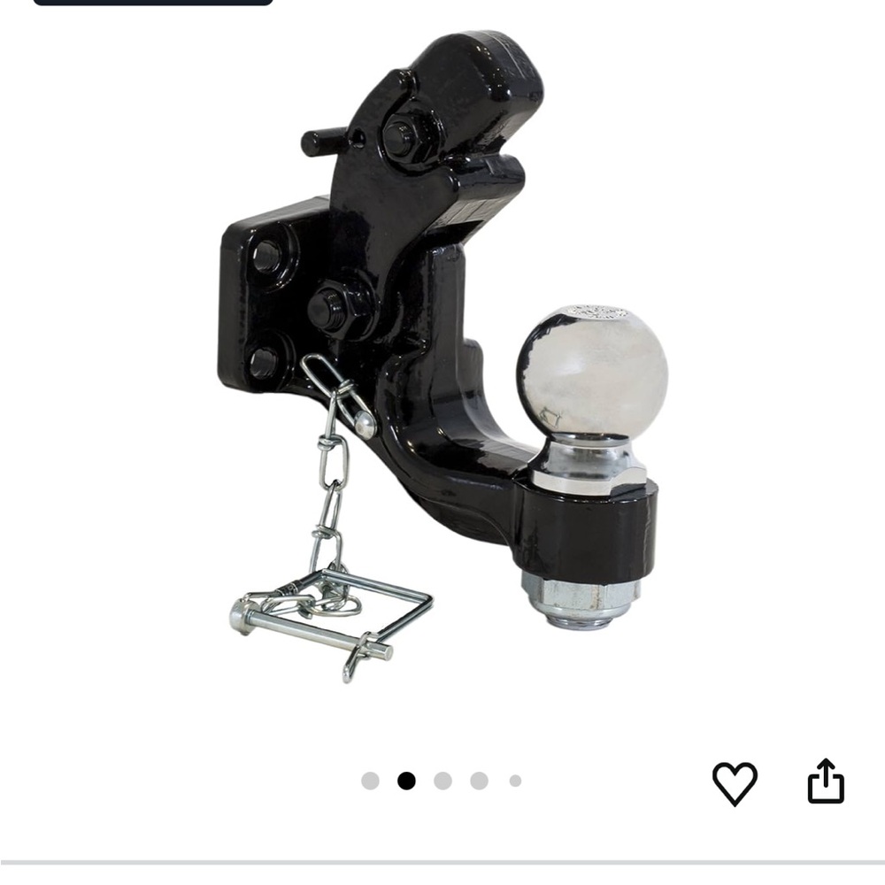 Premium Black Trailer Hitch with Silver Ball